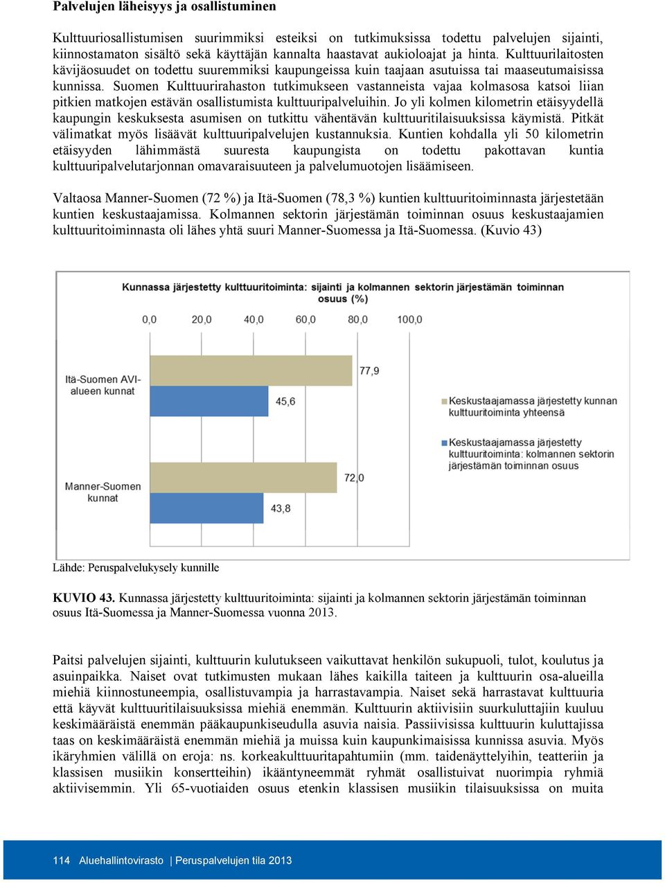 Suomen Kulttuurirahaston tutkimukseen vastanneista vajaa kolmasosa katsoi liian pitkien matkojen estävän osallistumista kulttuuripalveluihin.