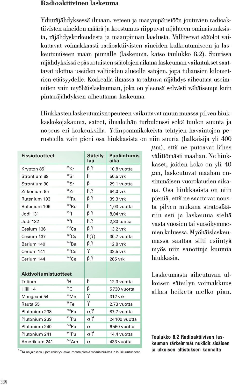 Suurissa räjähdyksissä epäsuotuisten sääolojen aikana laskeuman vaikutukset saattavat ulottua useiden valtioiden alueelle satojen, jopa tuhansien kilometrien etäisyydelle.