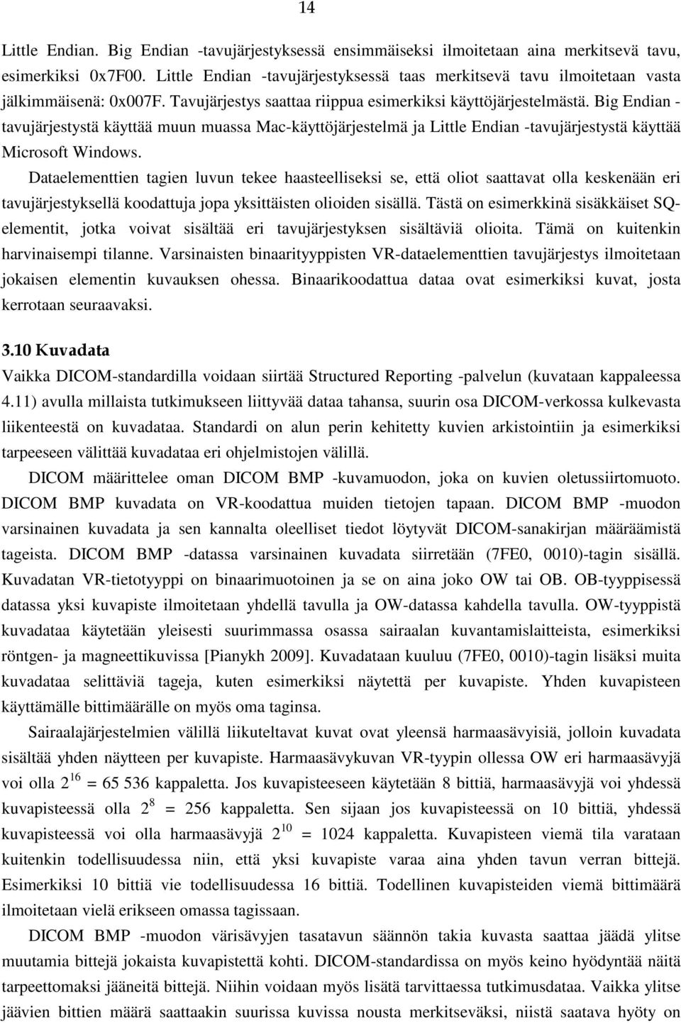 Big Endian - tavujärjestystä käyttää muun muassa Mac-käyttöjärjestelmä ja Little Endian -tavujärjestystä käyttää Microsoft Windows.