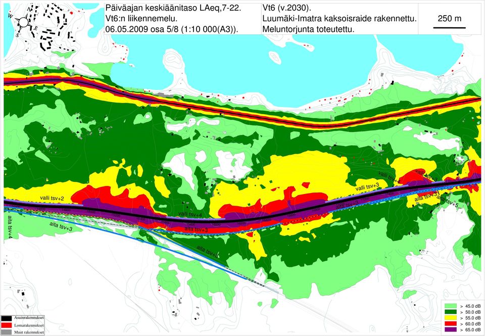 Vt6:n liikennemelu. 06.05.2009 osa 5/8 (1:10 000(A3)).