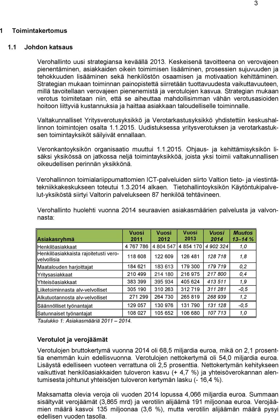 Strategian mukaan toiminnan painopistettä siirretään tuottavuudesta vaikuttavuuteen, millä tavoitellaan verovajeen pienenemistä ja verotulojen kasvua.