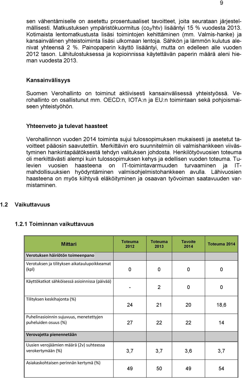 Painopaperin käyttö lisääntyi, mutta on edelleen alle vuoden 2012 tason. Lähitulostuksessa ja kopioinnissa käytettävän paperin määrä aleni hieman vuodesta 2013.