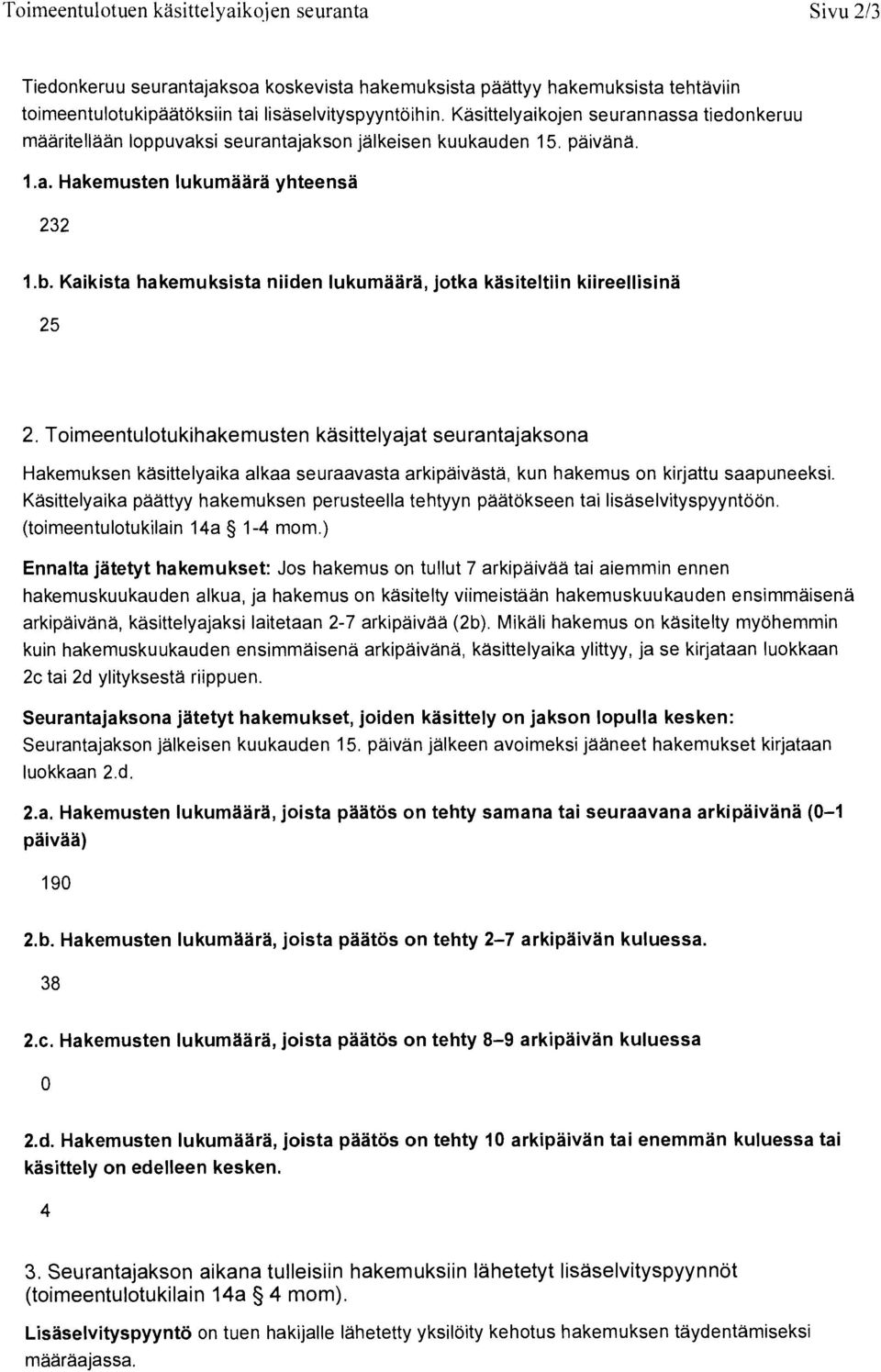 Kaikista hakemuksista niiden lukumaara, jotka kasiteltiin kiireellisina 25 2.