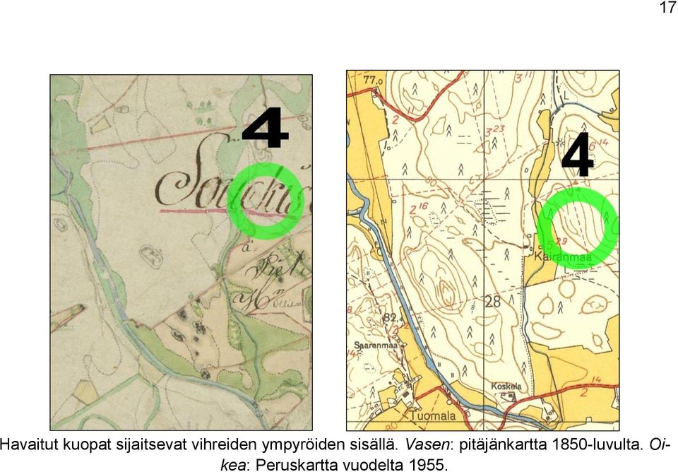 Vasen: pitäjänkartta