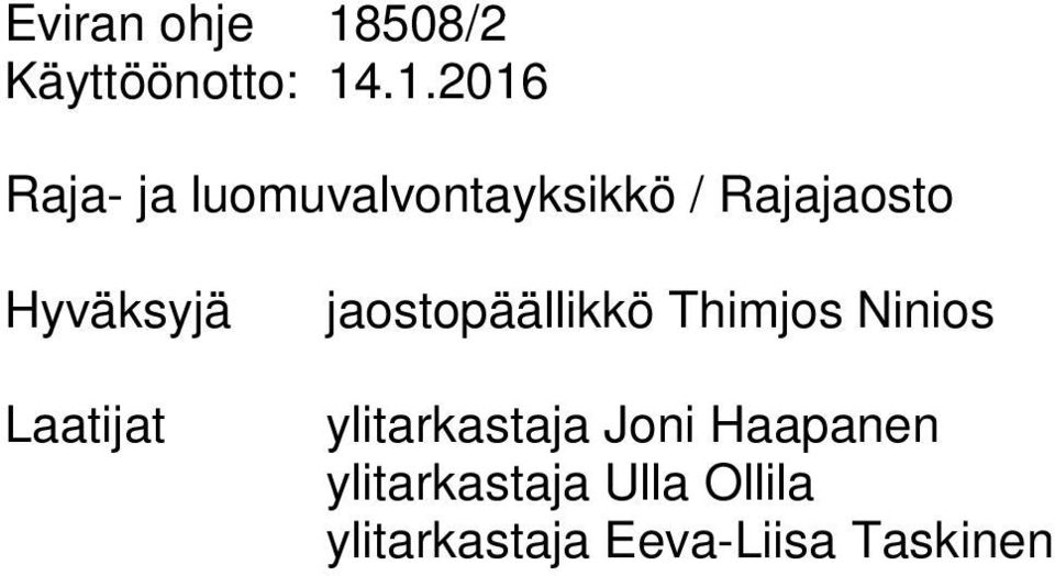 jaostopäällikkö Thimjos Ninios