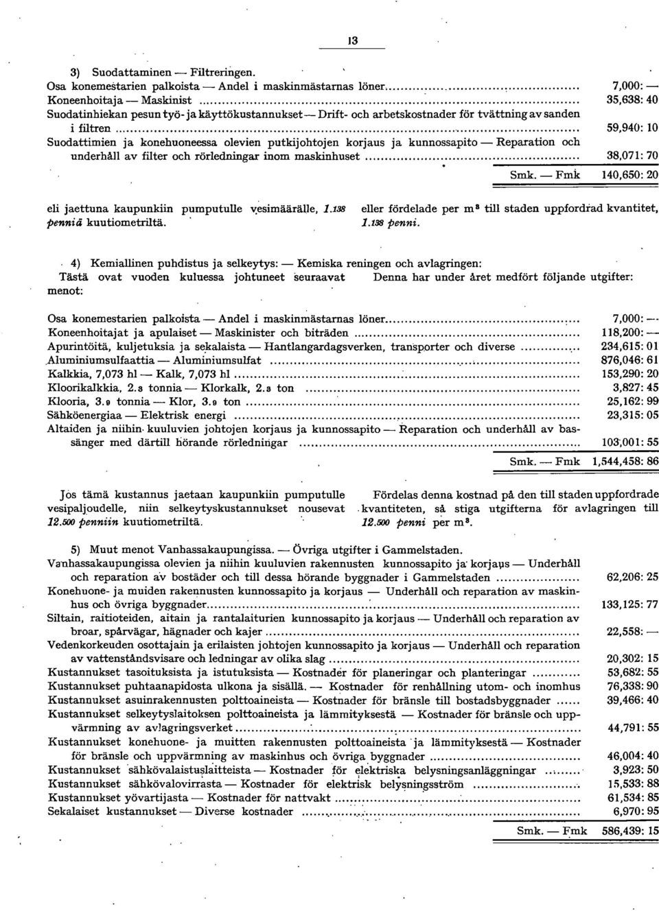 .. Suodattimien ja konehuoneessa olevien putkijohtojen korjaus ja kunnossapito - Reparation och underhåll av filter och rörledningar inom maskinhuset... Smk.