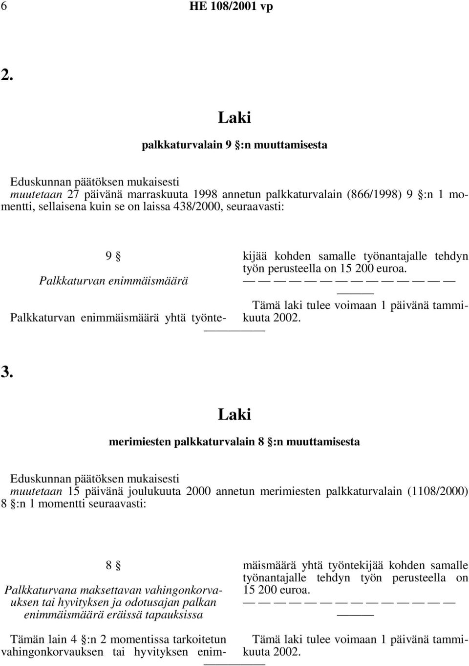 samalle työnantajalle tehdyn työn perusteella on 15 200 euroa. Palkkaturvan enimmäismäärä Palkkaturvan enimmäismäärä yhtä työnte- 3.