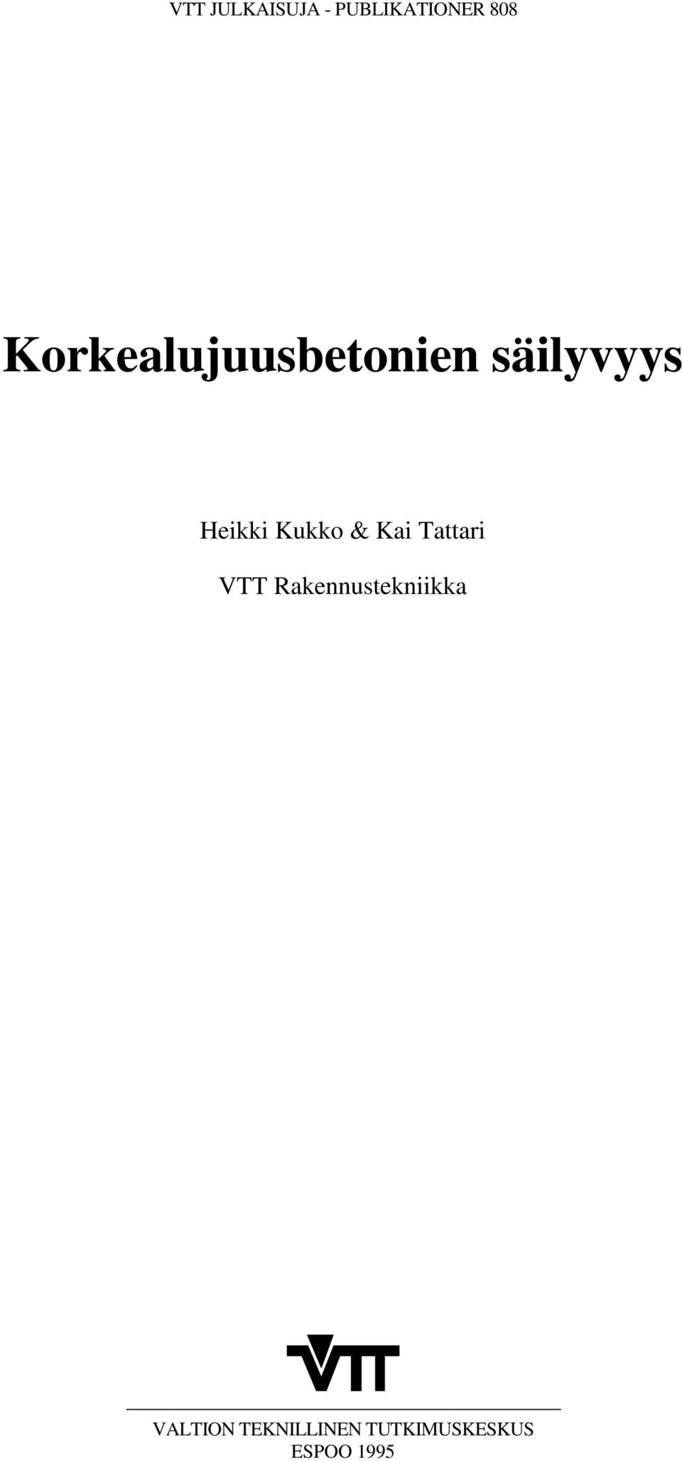 Kukko & Kai Tattari VTT