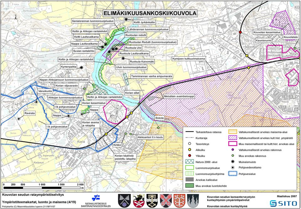 Lauttavalaa Kouvolan asarialue uotsulan redutti Kaunisnuri uotsulan edutti luonnonsuojelualue) Nappa Lauttavalaa Kouvolatalo uotsula Ulvi Suvian rantalehto Paja uotsula Lauttavalaa Keltin ja Ahojan