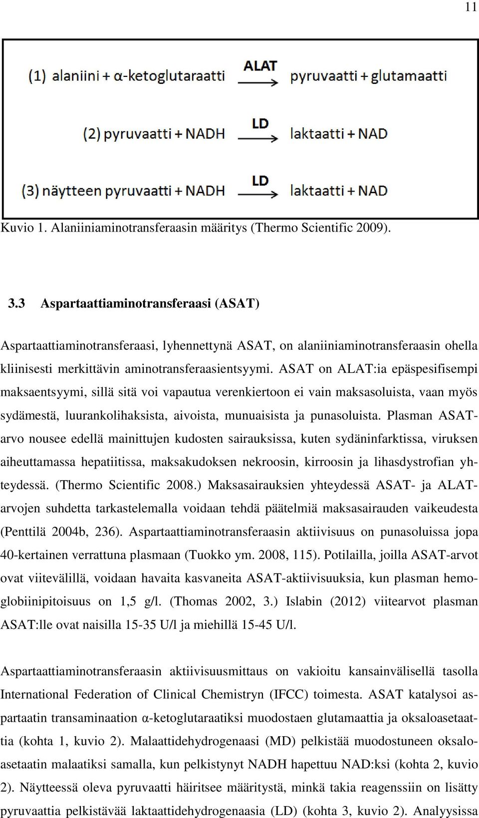 ASAT on ALAT:ia epäspesifisempi maksaentsyymi, sillä sitä voi vapautua verenkiertoon ei vain maksasoluista, vaan myös sydämestä, luurankolihaksista, aivoista, munuaisista ja punasoluista.