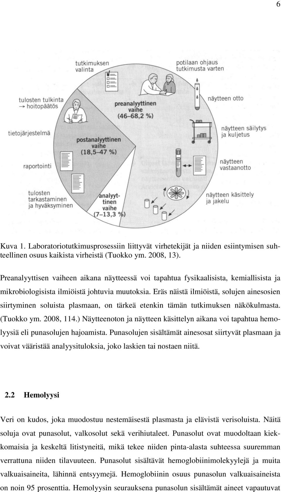 Eräs näistä ilmiöistä, solujen ainesosien siirtyminen soluista plasmaan, on tärkeä etenkin tämän tutkimuksen näkökulmasta. (Tuokko ym. 2008, 114.