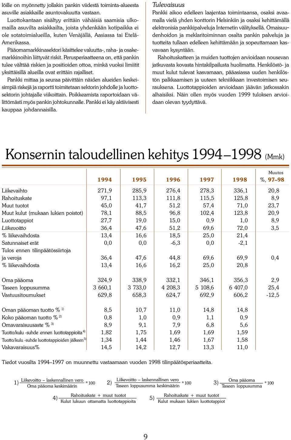 Pääomamarkkinasektori käsittelee valuutta-, raha- ja osakemarkkinoihin liittyvät riskit.