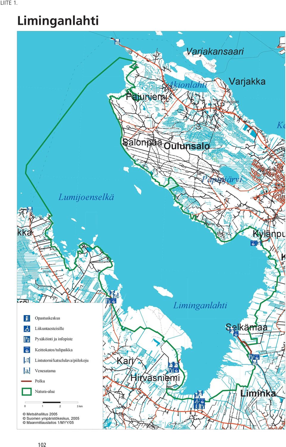 Lumijoenselkä 3 Peuhu kka Kylänpu K erä Liminganlahti Opastuskeskus Liikuntaesteisille Selkämaa Lappi