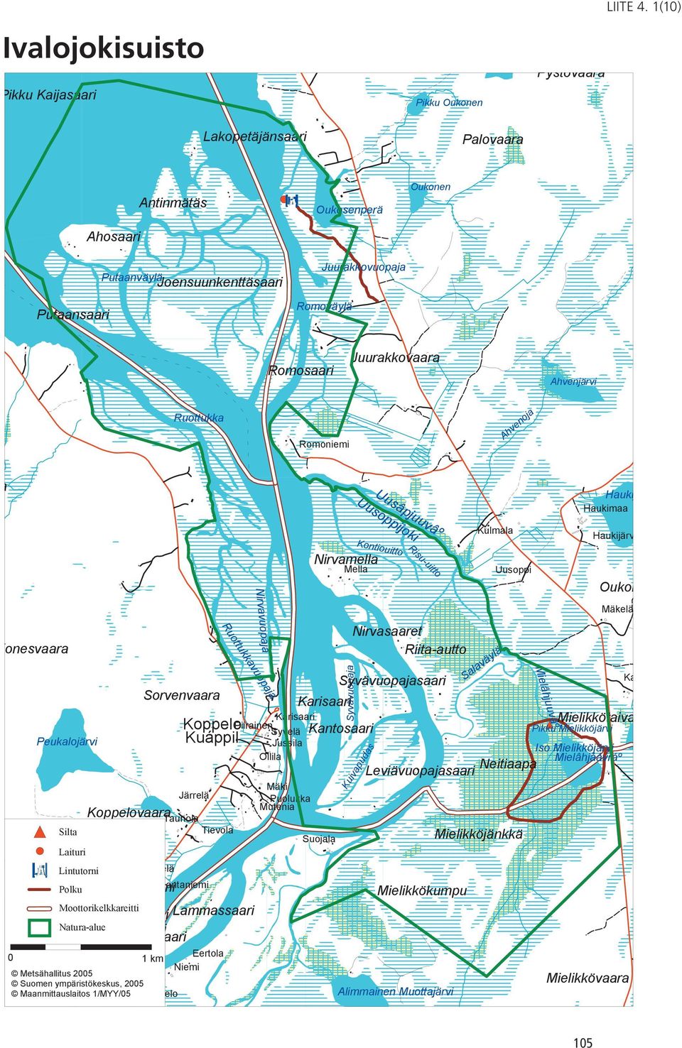 Ahvenoja a Haukij Haukimaa Uusâpjuuvâº Konesvaara Maitopahta Peukalojärvi Silta Laituri Koppelovaara Sorvenvaara Äärelä Koppelo Kuáppil Järrelä Taunola Tievola Nirvavuopaja Ruottukkavuopaja Polku