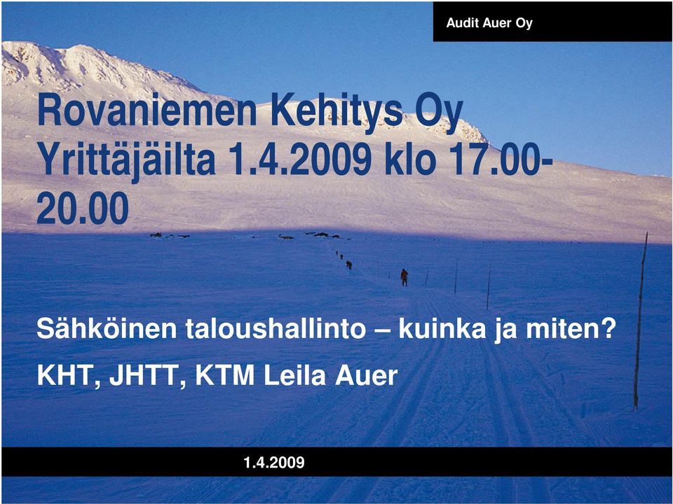 00 Sähköinen taloushallinto