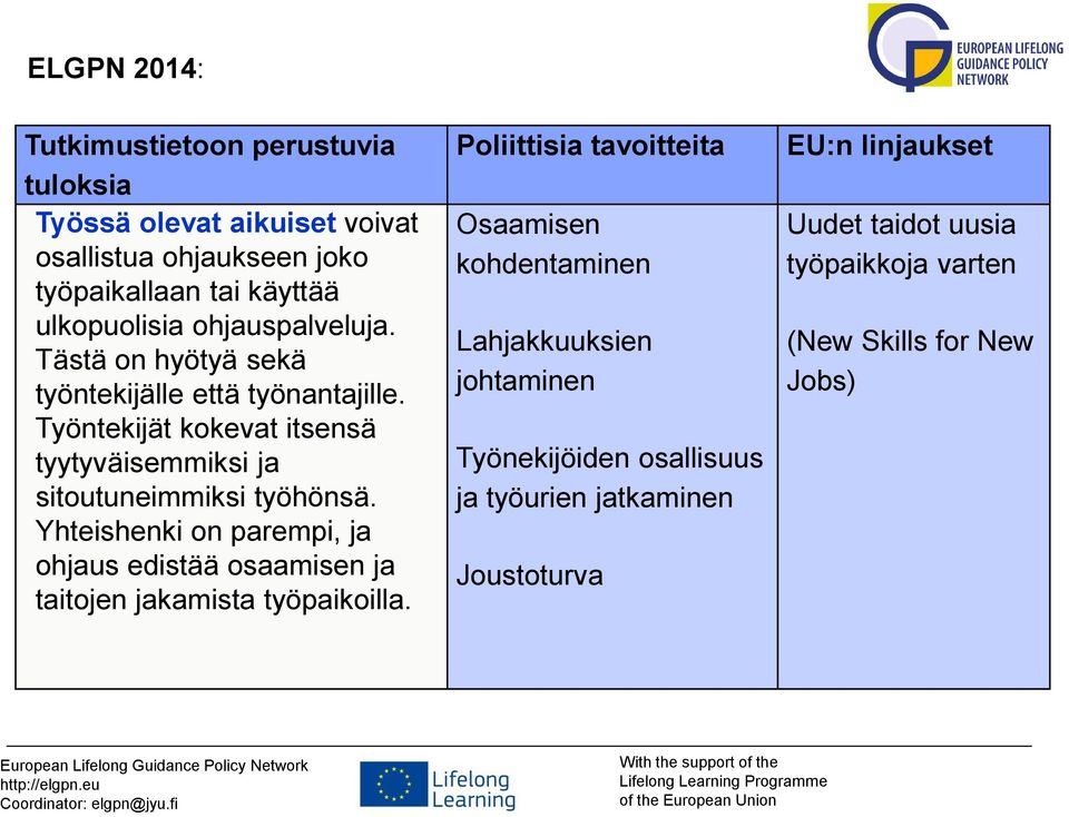 Yhteishenki on parempi, ja ohjaus edistää osaamisen ja taitojen jakamista työpaikoilla.