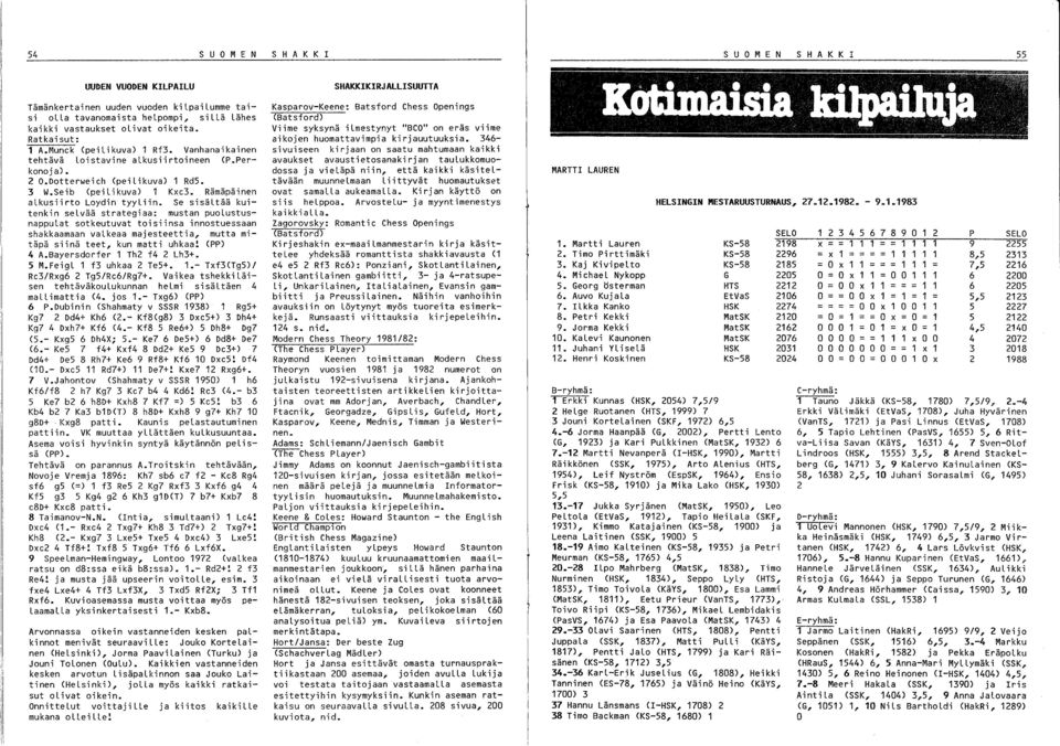 Se sisältää kuitenkin selvää strategiaa: mustan puolustusnappulat sotkeutuvat toisiinsa innostuessaan shakkaamaan valkeaa majesteettia, mutta mitäpä siinä teet, kun matti uhkaa! (PP) 4 A.