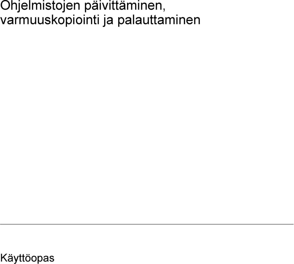 varmuuskopiointi