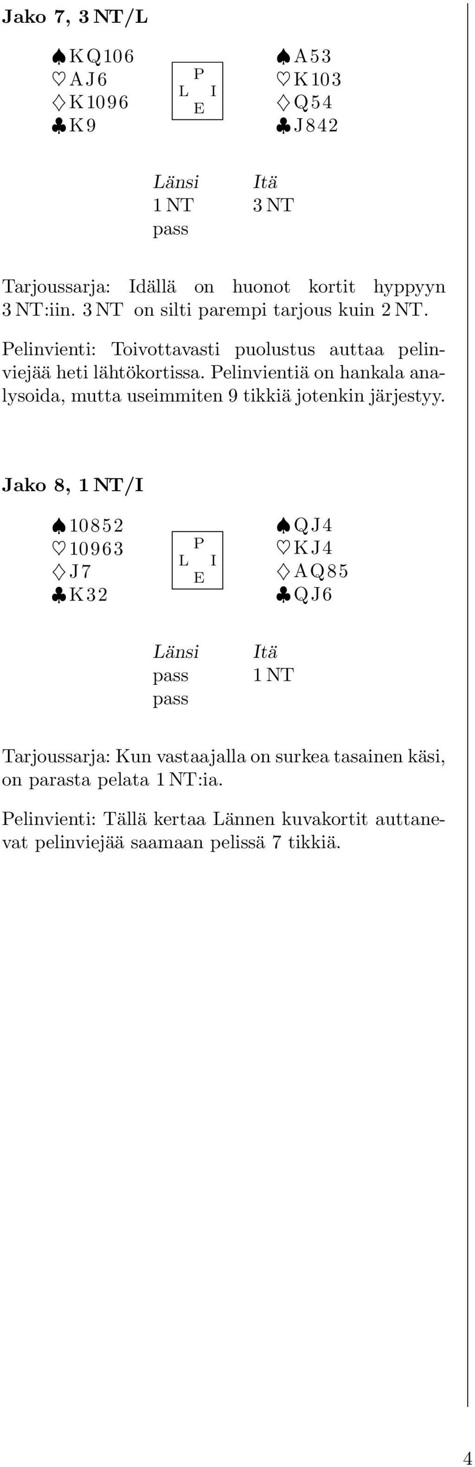 elinvientiä on hankala analysoida, mutta useimmiten 9 tikkiä jotenkin järjestyy.