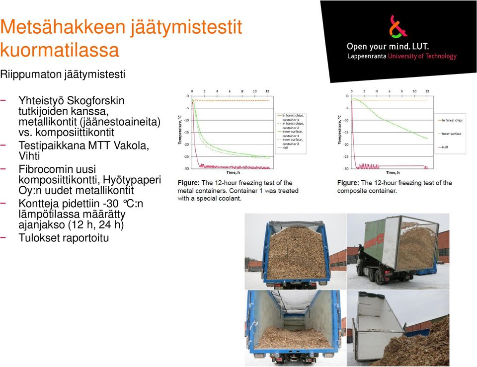 komposiittikontit Testipaikkana MTT Vakola, Vihti Fibrocomin uusi komposiittikontti,