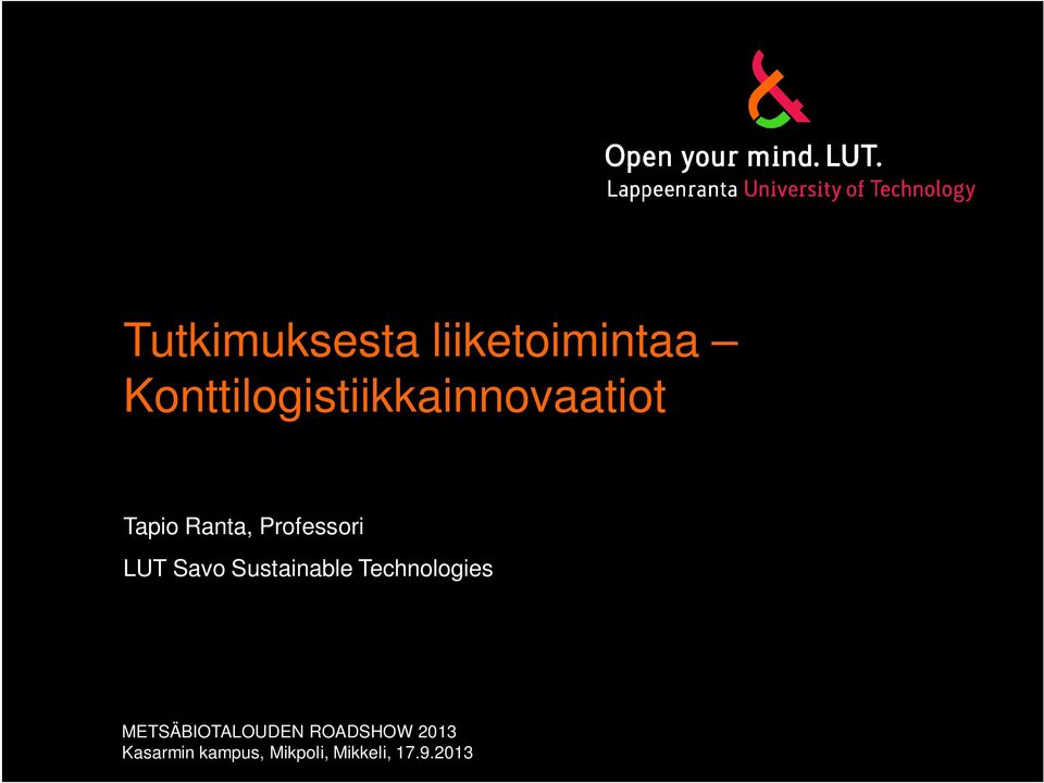 Professori LUT Savo Sustainable Technologies