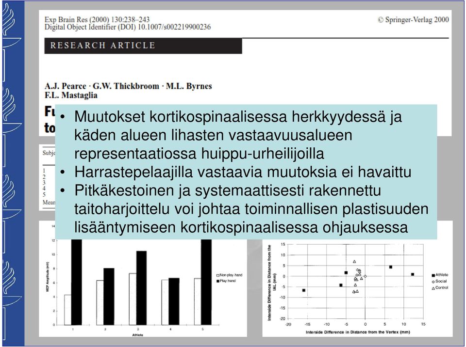 vastaavia muutoksia ei havaittu Pitkäkestoinen ja systemaattisesti rakennettu