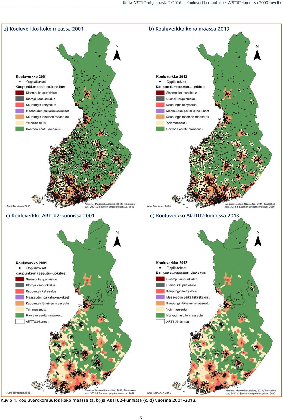 Kouluverkko ARTTU2-kunnissa 2013 Kuvio 1.