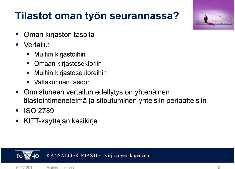 Muihin kirjastosektoreihin Valtakunnan tasoon Onnistuneen vertailun edellytys on