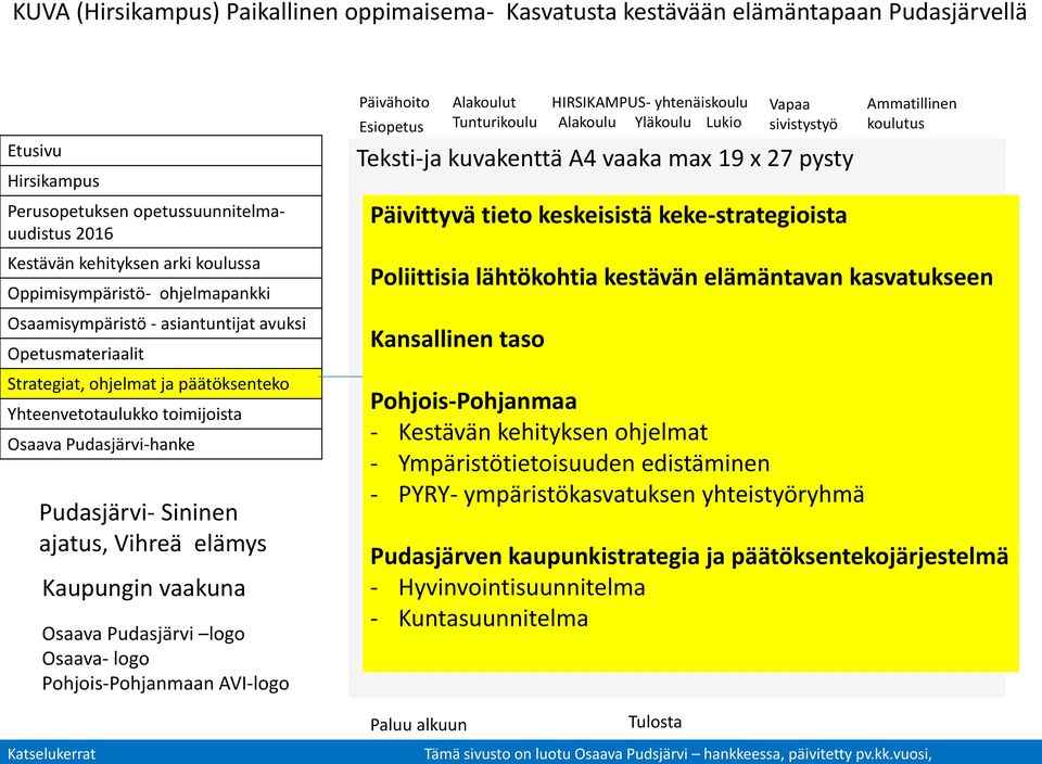 Kestävän kehityksen ohjelmat - Ympäristötietoisuuden edistäminen - PYRY- ympäristökasvatuksen