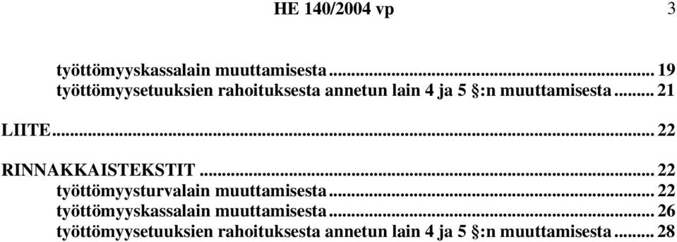 .. 21 LIITE... 22 RINNAKKAISTEKSTIT... 22 työttömyysturvalain muuttamisesta.