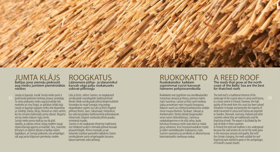 Somijā niedru jumti ir tradicionāla piekrastes teritoriju ainavas sastāvdaļa.