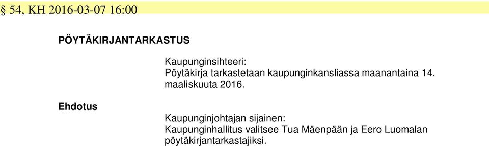 maanantaina 14. maaliskuuta 2016.