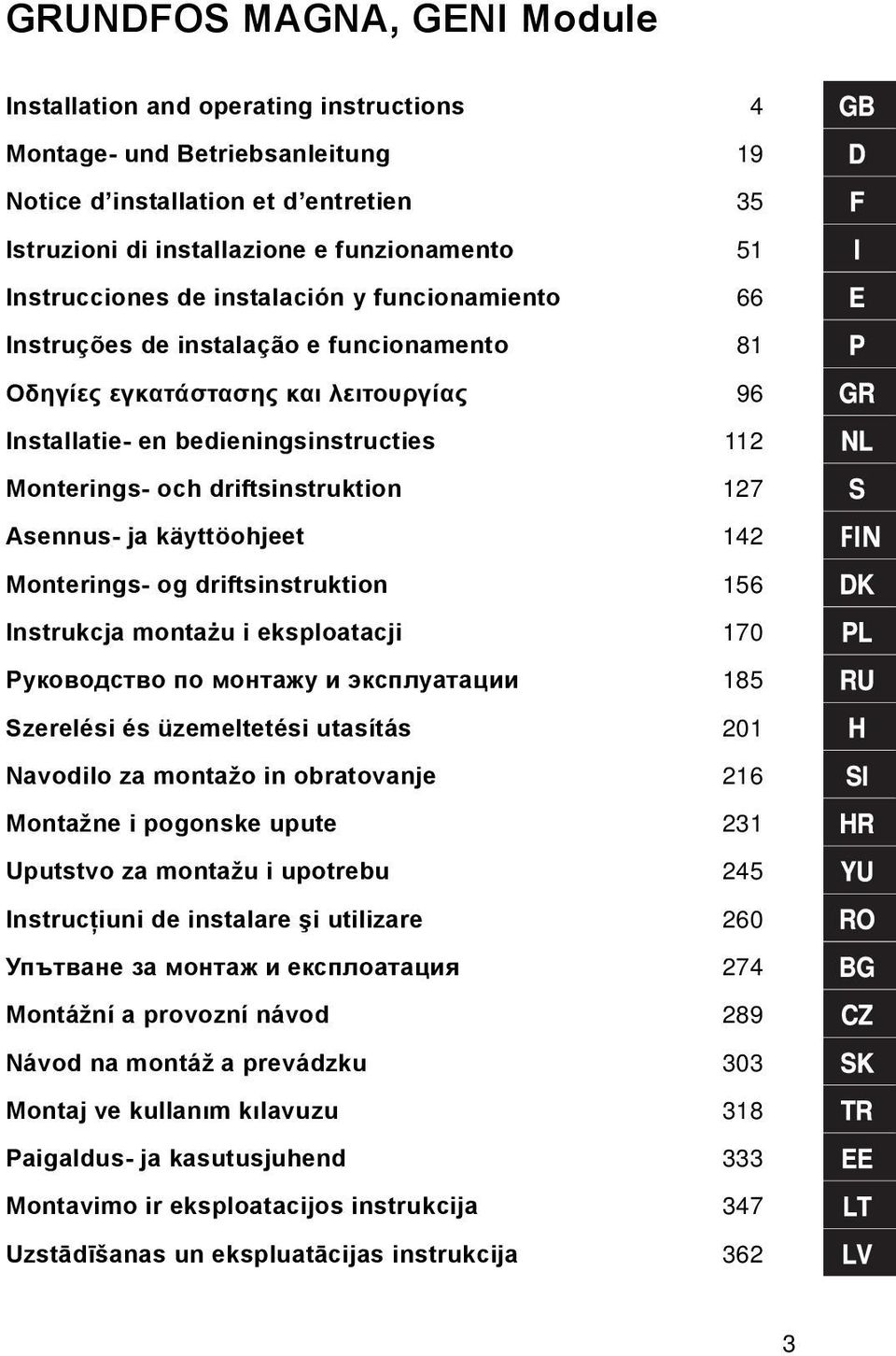 driftsinstruktion 127 Asennus- ja käyttöohjeet 142 Monterings- og driftsinstruktion 156 Instrukcja montażu i eksploatacji 170 Руководство по монтажу и эксплуатации 185 Szerelési és üzemeltetési