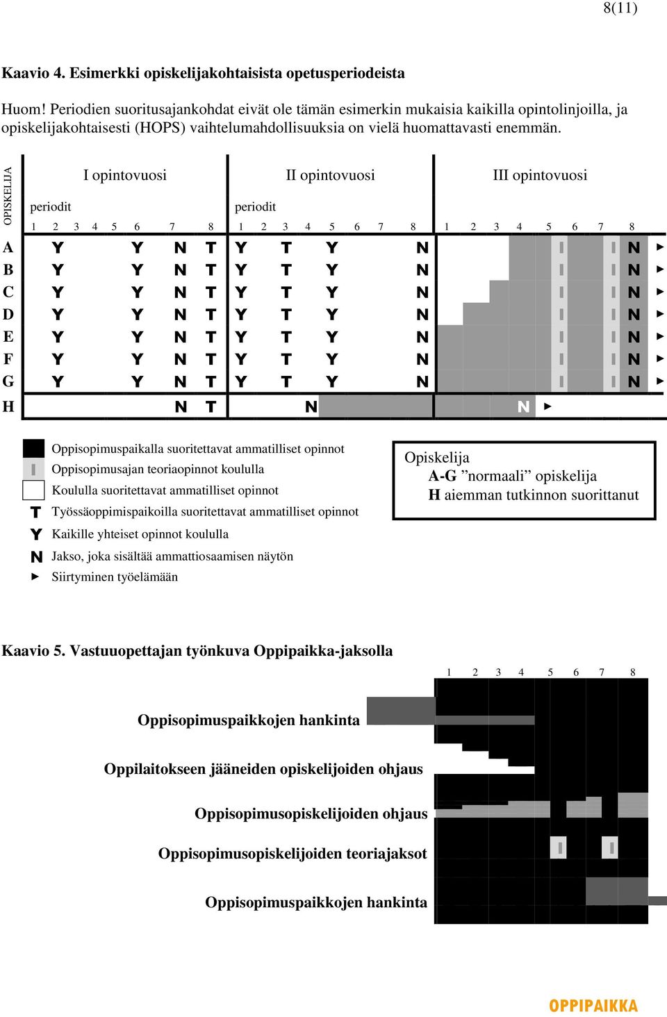 OPISKELIJA periodit I opintovuosi II opintovuosi III opintovuosi periodit 1 2 3 4 5 6 7 8 1 2 3 4 5 6 7 8 1 2 3 4 5 6 7 8 A Y Y N T Y T Y N I I N B Y Y N T Y T Y N I I N C Y Y N T Y T Y N I I N D Y Y