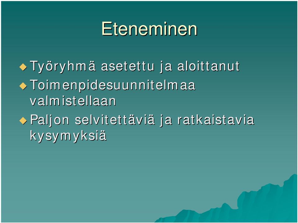 Toimenpidesuunnitelmaa