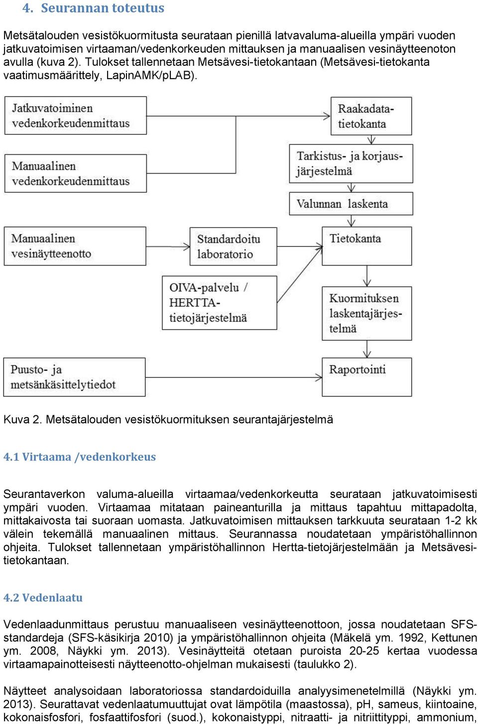 1 Virtaama /vedenkorkeus Seurantaverkon valuma-alueilla virtaamaa/vedenkorkeutta seurataan jatkuvatoimisesti ympäri vuoden.