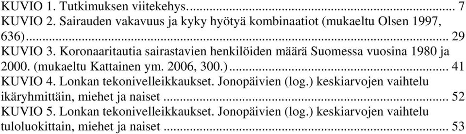 2006, 300.)... 41 KUVIO 4. Lonkan tekonivelleikkaukset. Jonopäivien (log.