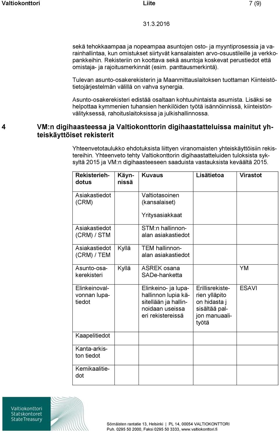 Tulevan asunt-sakerekisterin ja Maanmittauslaitksen tuttaman Kiinteistötietjärjestelmän välillä n vahva synergia. Asunt-sakerekisteri edistää saltaan khtuuhintaista asumista.