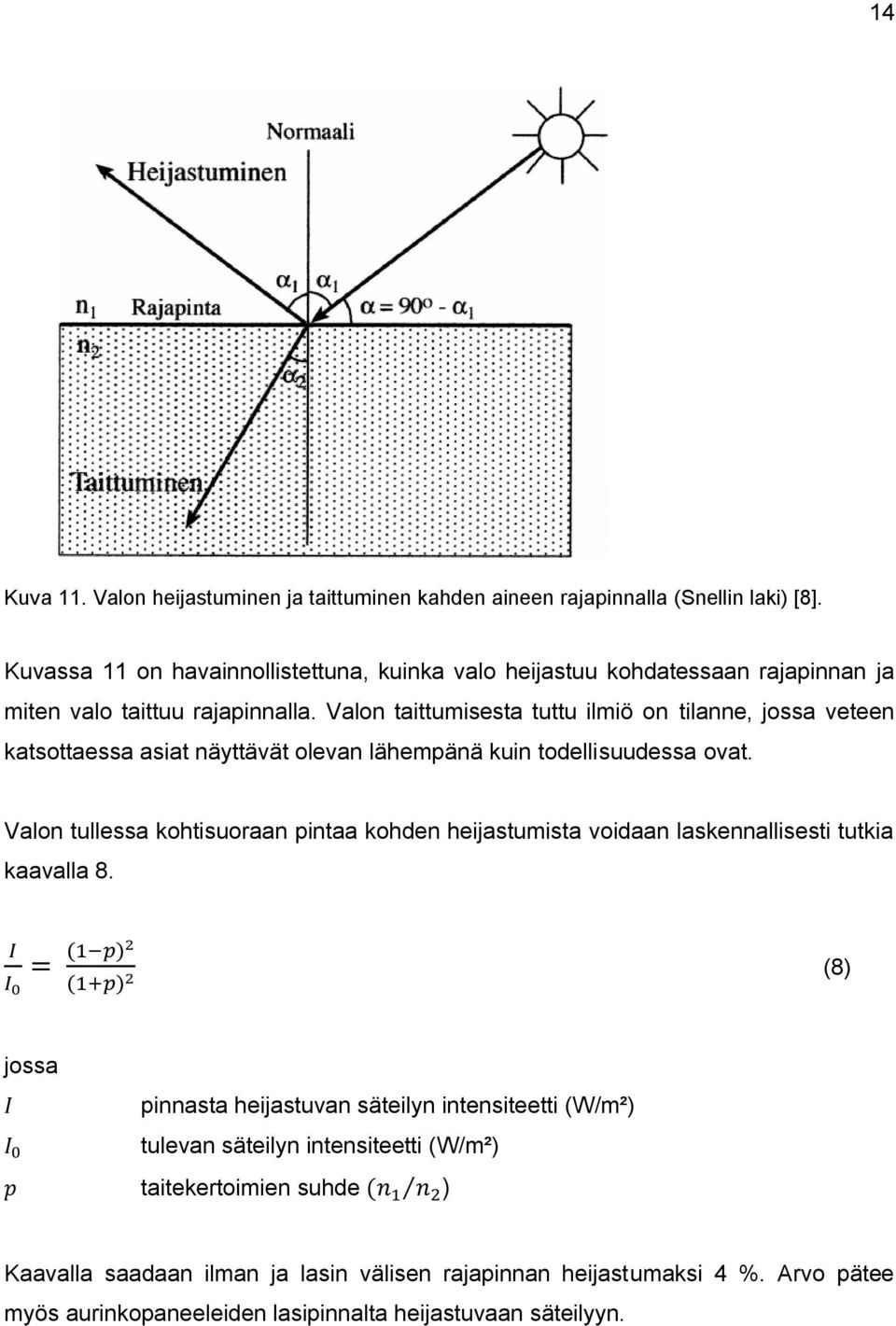 Valon taittumisesta tuttu ilmiö on tilanne, jossa veteen katsottaessa asiat näyttävät olevan lähempänä kuin todellisuudessa ovat.