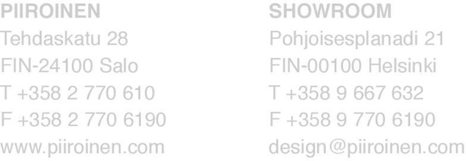 com SHOWROOM Pohjoisesplanadi 21 FIN-00100