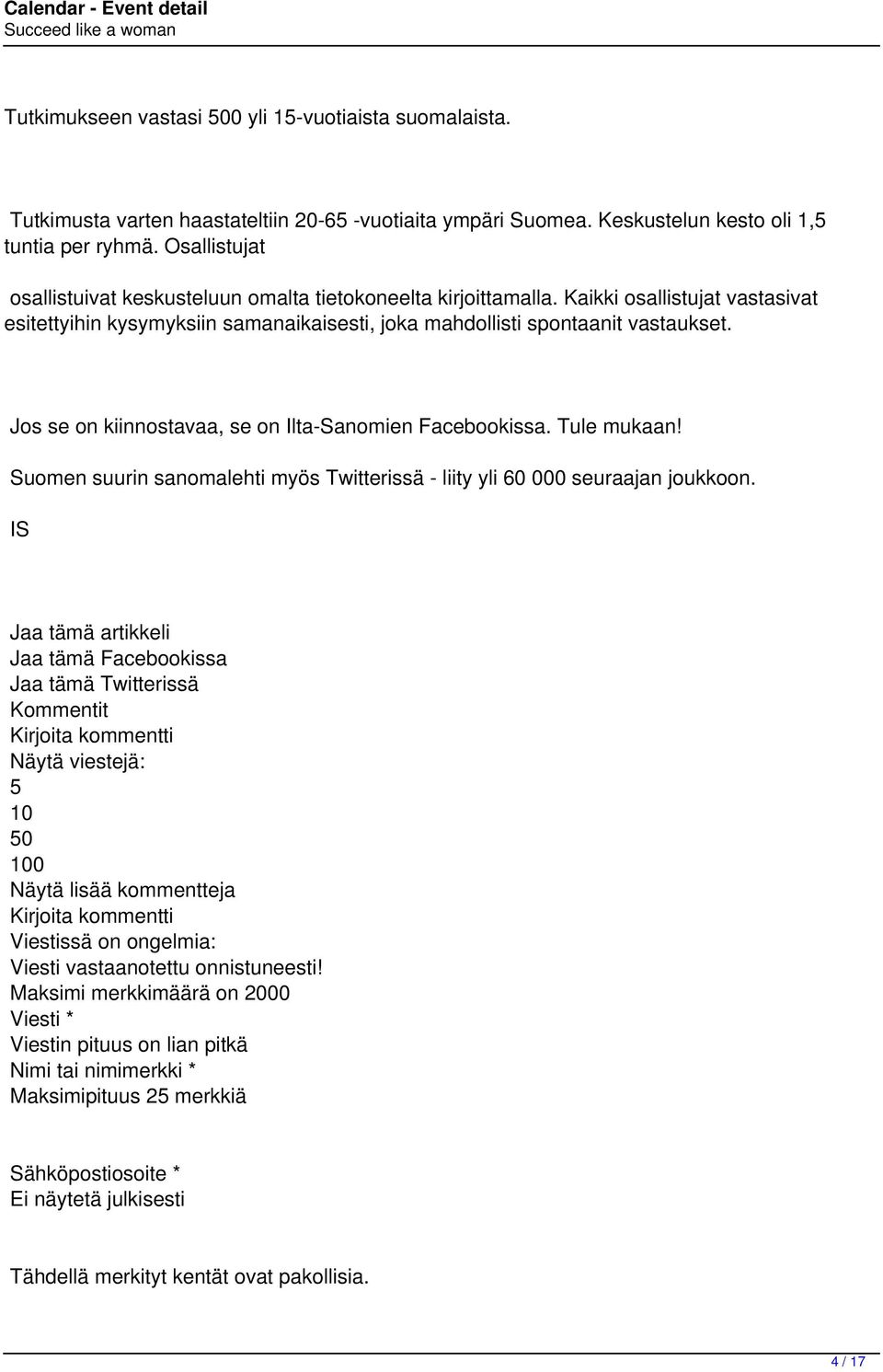 Jos se on kiinnostavaa, se on Ilta-Sanomien Facebookissa. Tule mukaan! Suomen suurin sanomalehti myös Twitterissä - liity yli 60 000 seuraajan joukkoon.