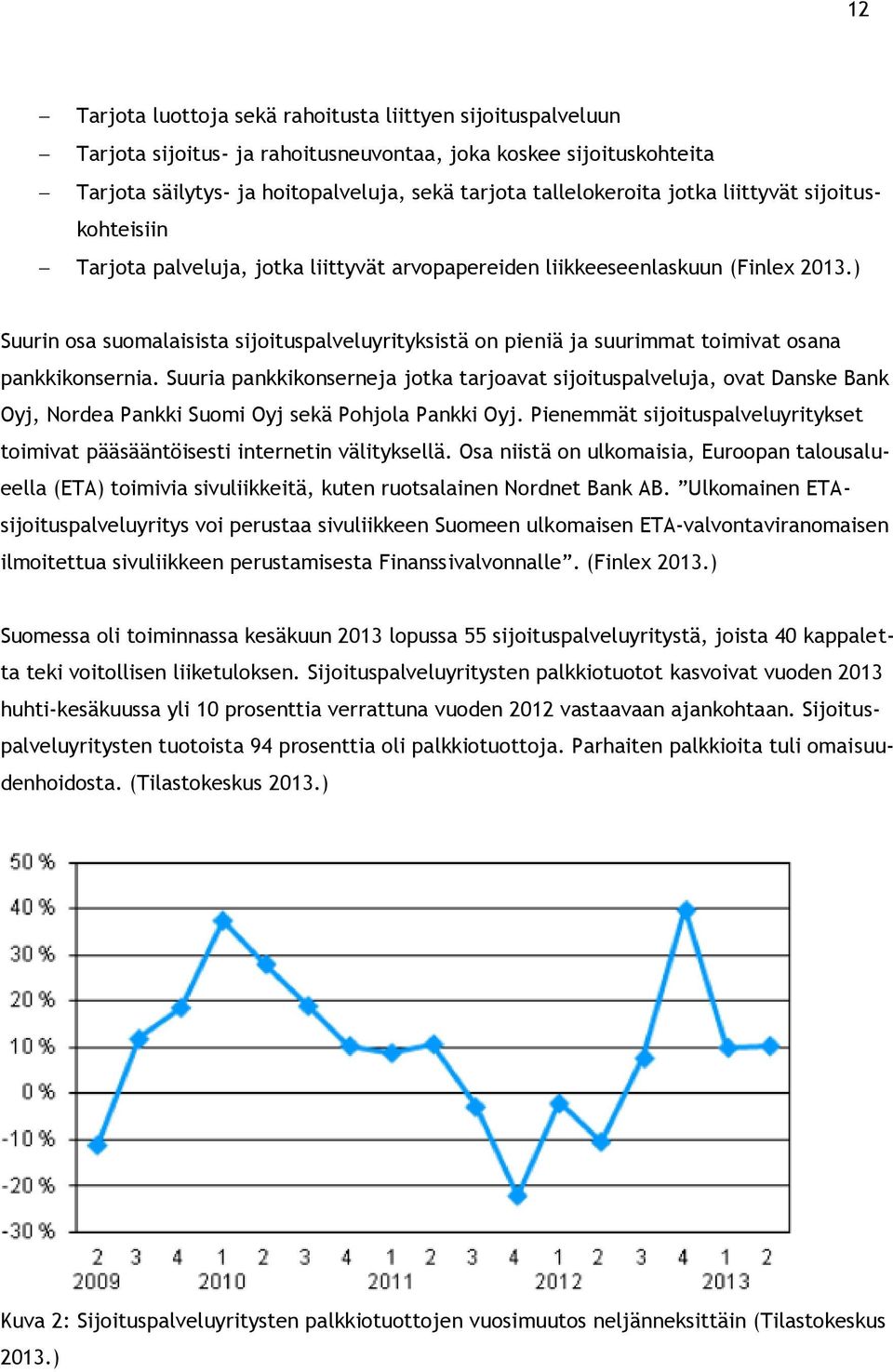 ) Suurin osa suomalaisista sijoituspalveluyrityksistä on pieniä ja suurimmat toimivat osana pankkikonsernia.