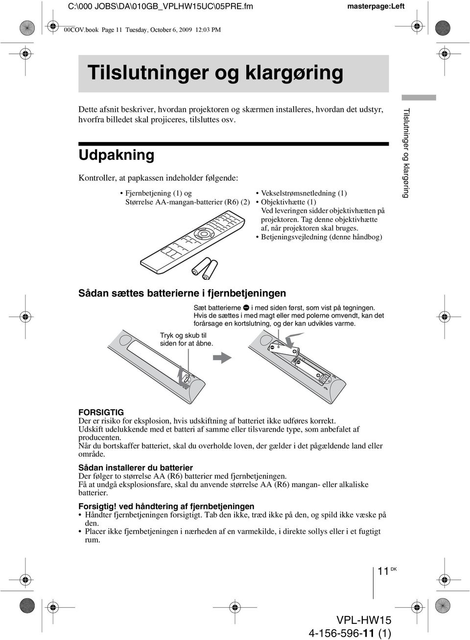 tilsluttes osv.