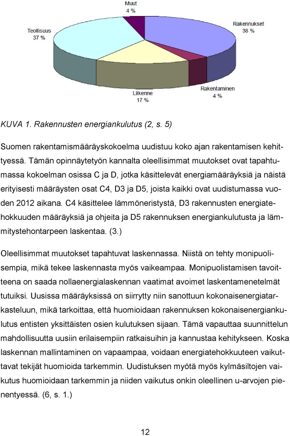 ovat uudistumassa vuoden 2012 aikana. C4 käsittelee lämmöneristystä, D3 rakennusten energiatehokkuuden määräyksiä ja ohjeita ja D5 rakennuksen energiankulutusta ja lämmitystehontarpeen laskentaa. (3.