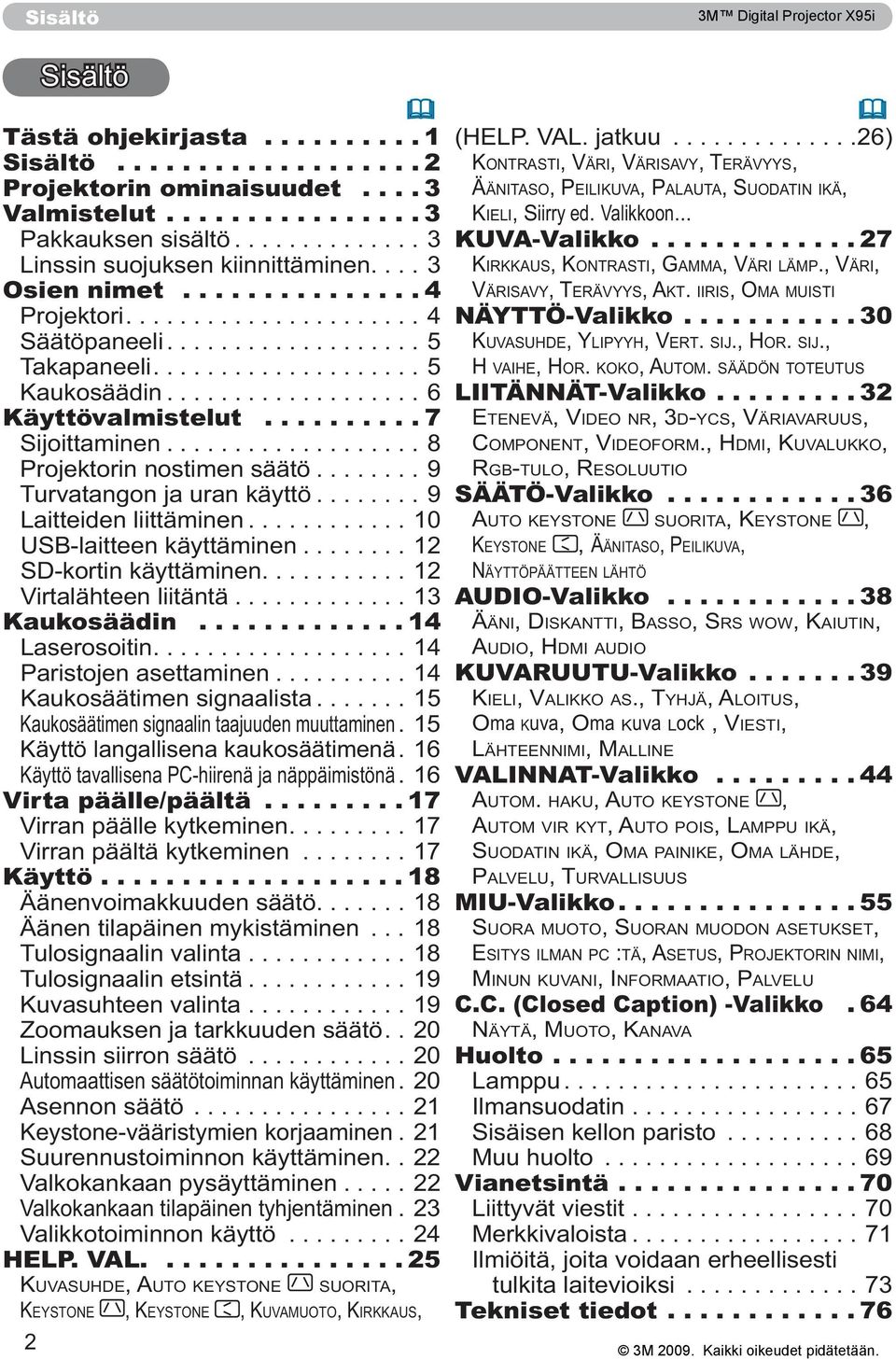 ..18 Äänen tilapäinen mykistäminen... 18...18...19 Kuvasuhteen valinta.... 19..20...20.20...21.21..22...22.23...24 HELP. VAL.