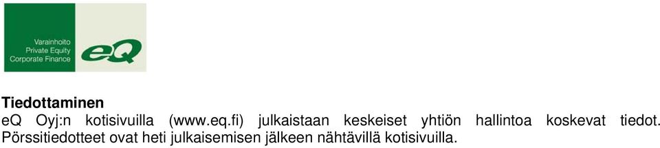 fi) julkaistaan keskeiset yhtiön hallintoa