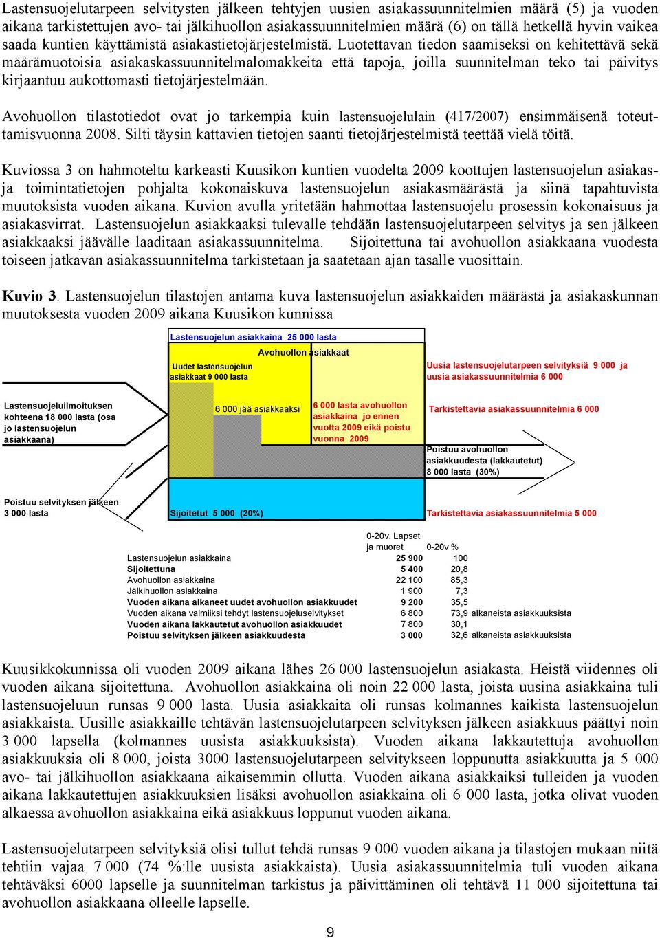 Luotettavan tiedon saamiseksi on kehitettävä sekä määrämuotoisia asiakaskassuunnitelmalomakkeita että tapoja, joilla suunnitelman teko tai päivitys kirjaantuu aukottomasti tietojärjestelmään.