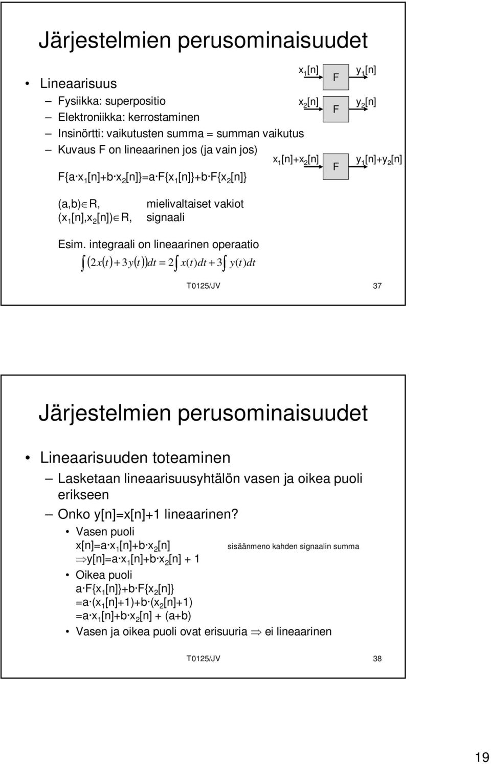 [n],x 2 [n]) R, signaali Esim.