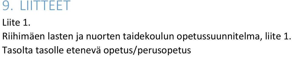 taidekoulun opetussuunnitelma,