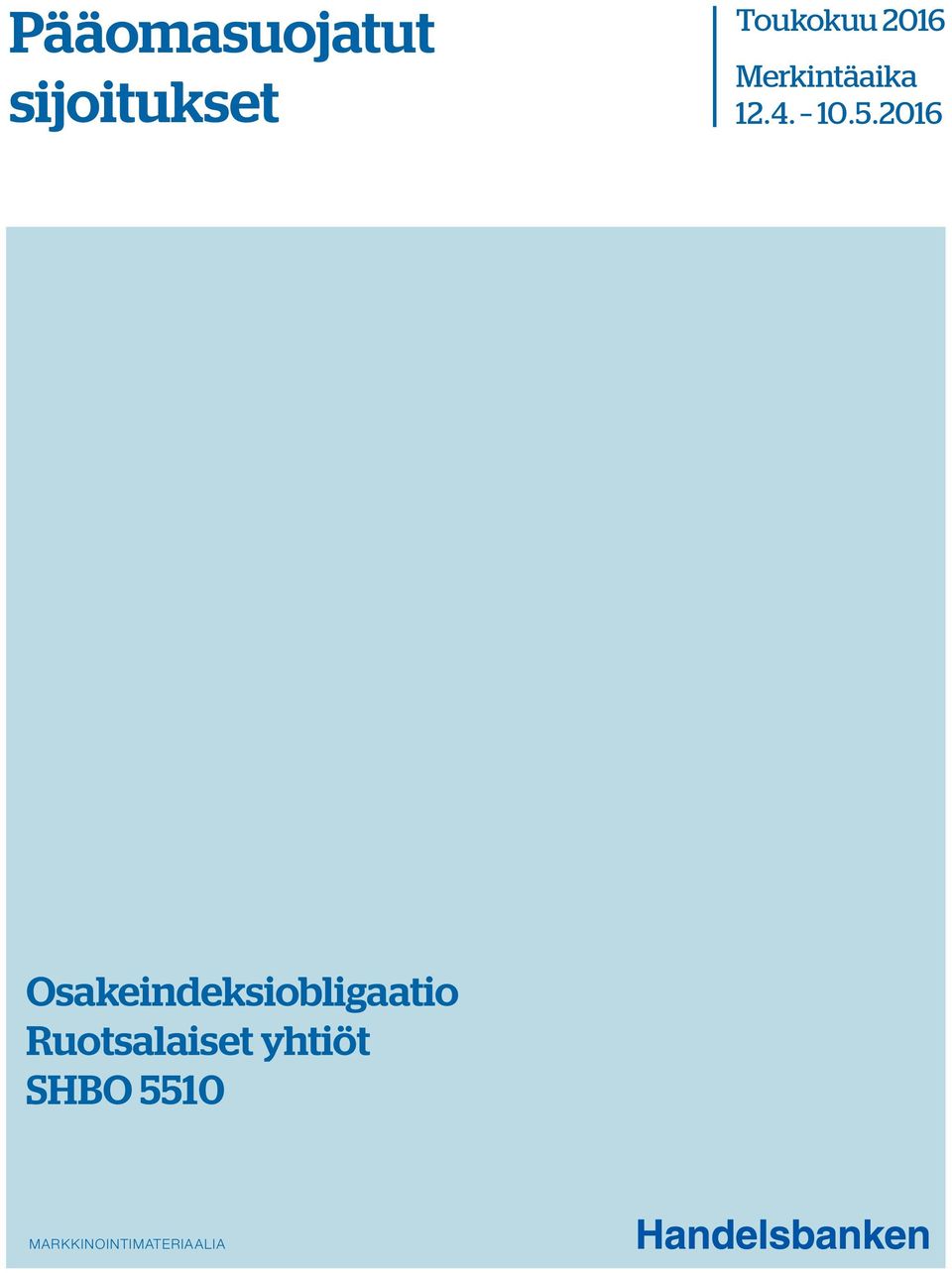 2016 Osakeindeksiobligaatio